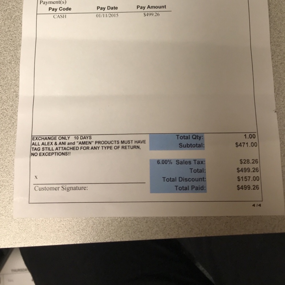 14kt white gold, diamond, and amethyst ring. - Picture 5 of 5